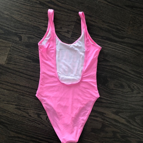 TEAM BRIDE pink once piece bikini - Picture 2 of 2